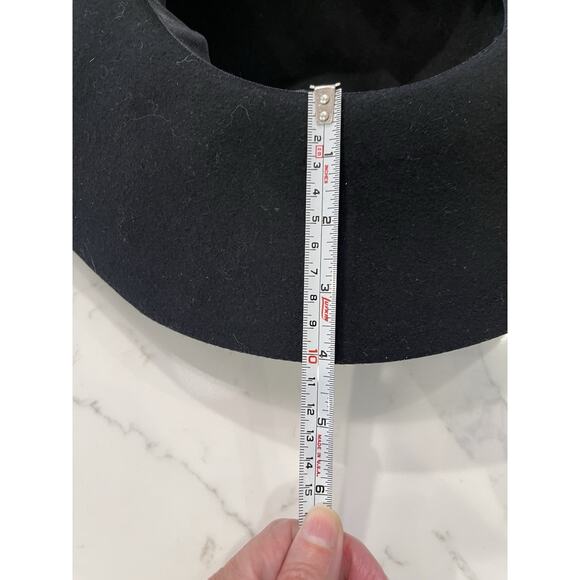 Scala Pronto 100% Felt Wool Black Fedora Hat Size 21.5 Internal Diameter EUC! - Picture 6 of 6